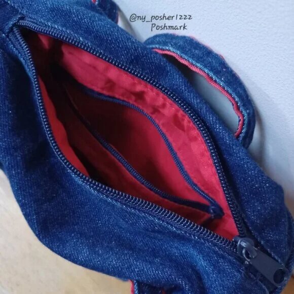 𝓐é𝓻𝓸𝓹𝓸𝓼𝓽𝓪𝓵𝓮 Denim Barrel Bag 🔵🔴 - Picture 6 of 9
